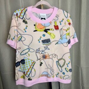 Edward Achour Paris Whimsical Pattern T-Shirt Short Sleeve
Parisian Casual Top L